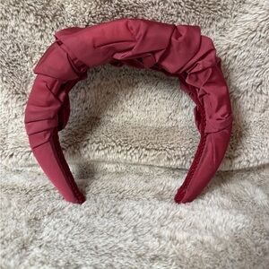 Red Valentino - Ruched Woven Red Headband